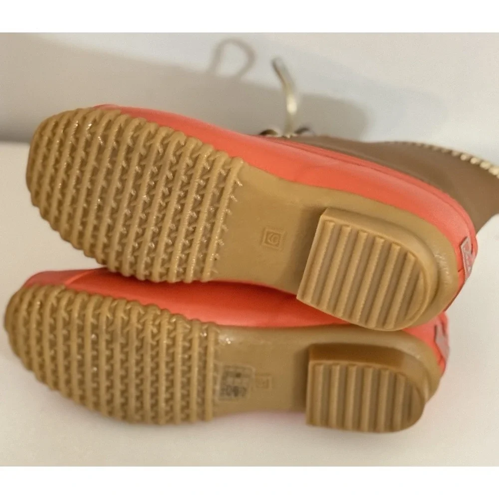 Jack Rogers Women's Chloe Classic Rain Duck Boots 6 M Coral Peach